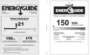 RCA RDW3216 Energy Label