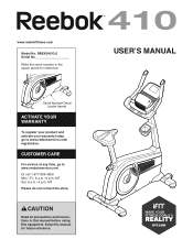 Reebok 410 Bike English Manual