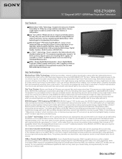 Sony KDS-Z70XBR5 Brochure