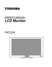 Toshiba P47LSA Owners Manual