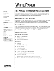 Compaq Armada 1100 The Armada 1100 Family Announcement
