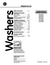 GE WCVH6800JBB Owners Manual