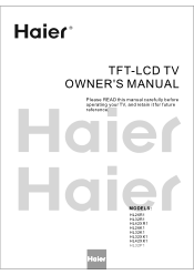 Haier HL32P1 User Manual