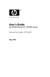 HP iPAQ h2200 iPAQ Pocket PC h2200 series - User's Guide