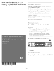 HP EVA P6550 HP Controller Enclosure LED Display Replacement Instructions (593093-001, June 2011)