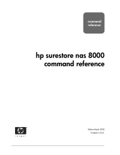 HP StorageWorks 8000 HP Surestore NAS 8000 Command Reference Manual