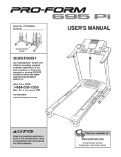 ProForm 695 Pi Treadmill English Manual