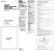 Sony ICF-C255RC Operating Instructions