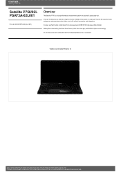 Toshiba Satellite P750 PSAY3A-02L001 Detailed Specs for Satellite P750 PSAY3A-02L001 AU/NZ; English