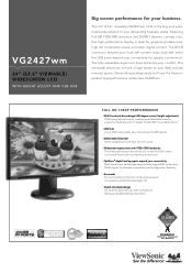 ViewSonic VG2427WM VG2427wm Datasheet (English)