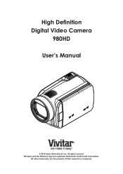 Vivitar DVR 980HD DVR 980 Camera Manual