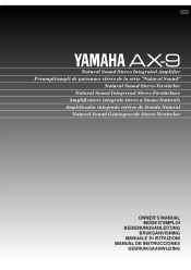 Yamaha AX-9 Owner's Manual