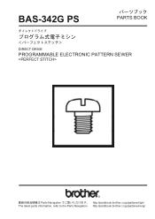 Brother International BAS-342G PS Parts Manual - English