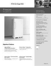 Frigidaire FFU21M7HW Product Specifications Sheet (English)