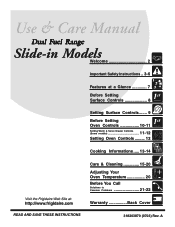 Frigidaire GLCS389FQ Use and Care Manual