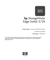 HP 316095-B21 FW V06.XX/HAFM SW V08.02.00 HP StorageWorks Edge Switch 2/24 Service Manual (AA-RTDXC-TE, July 2004)