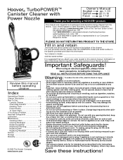 Hoover S3612 Manual