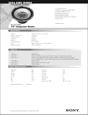 Sony XS-L1246 Marketing Specifications