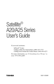 Toshiba A205S5812 Toshiba Online Users Guide for Satellite A20/A25