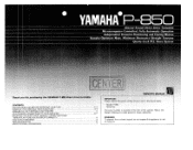 Yamaha P-850 P-850 OWNERS MANUAL