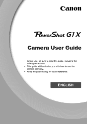 Canon PowerShot G1 X PowerShot G1 X Camera User Guide