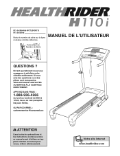 HealthRider H 110i Treadmill Canadian French Manual
