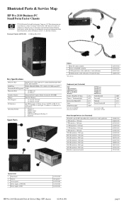 HP Pro 2110 Illustrated Parts and Service Map - HP Pro 2110 Small Form Factor PC