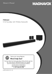Magnavox MSB5660 Owners Manual