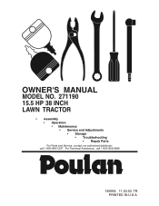 Poulan 271190 User Manual