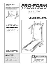 ProForm 395cw Treadmill English Manual
