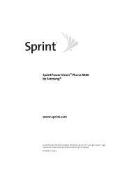 Samsung SPH A920 User Manual (ENGLISH)