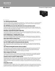 Sony NEX-3NL Marketing Specifications (NEX-3NL/B; black model)