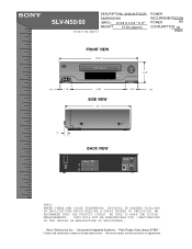 Sony SLV-N50 Dimensions Diagram