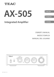 TEAC AX-505 Owners Manual English Francais Espanol