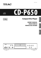 TEAC CD-P650 CD-P650 Manual