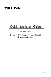 TP-Link TL-SL5428E Quick Installation Guide
