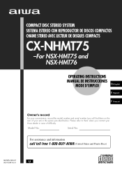 AIWA CX-NHMT75 Operating Instructions