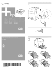 HP 4700 HP Color LaserJet 4700 500 Sheet Feeder - Install Guide (multiple language)