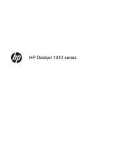 HP Deskjet 1010 User Guide