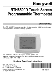 Honeywell RTH8500D Owner's Manual