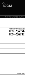 Icom ID-52A Ci-v Reference Guide english