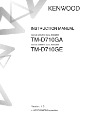 Kenwood TM-D710GA Instruction Manual