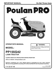 Poulan PP155G42 Owner Manual