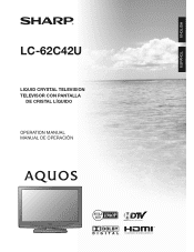 Sharp LC62C42U LC-62C42U Operation Manual