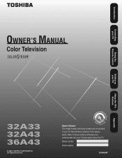Toshiba 36A43 Owners Manual