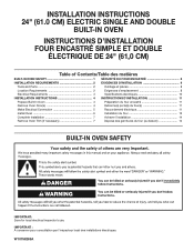 Whirlpool WOS51ES4EB Installation Guide