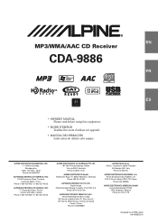 Alpine CDA-9886 User Manual