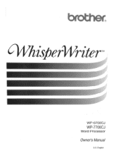 Brother International WP6700CJ Users Manual - English