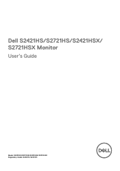Dell S2721HS Monitor Users Guide