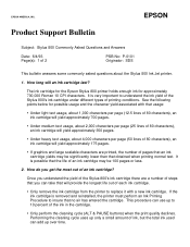 Epson Stylus 800 Product Support Bulletin(s)